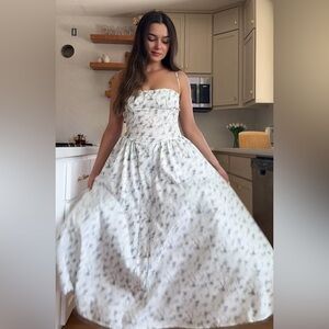 Floral White Dress
